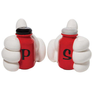 MICKEY MOUSE HANDS DISNEY SALT & PEPPER SHAKER SET