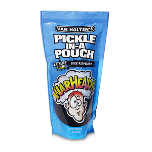 VAN HOLTEN'S WARHEADS BLUE RASPBERRY PICKLE IN POUCH US IMPORT
