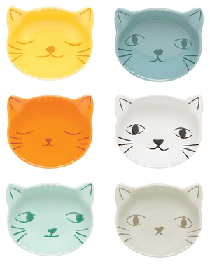 PURRFECT CAT PINCH BOWL ASSORTED COLOURS (SINGLE)