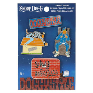 SNOOP DOGG DOG HOUSE ENAMEL PIN 4 PACK