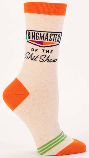 RINGMASTER SHIT SHOW SOCKS Women's shoe size 5-10.