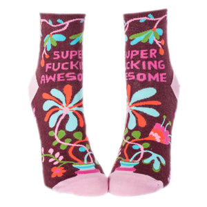 SUPER FUCKING AWESOME ANKLE SOCKS Women's shoe size 5-10.