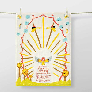 FUCKING PIZZA TEA TOWEL