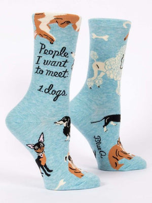 PEOPLE I WANT TO MEET DOGS SOCKS  Women's shoe size 5-10