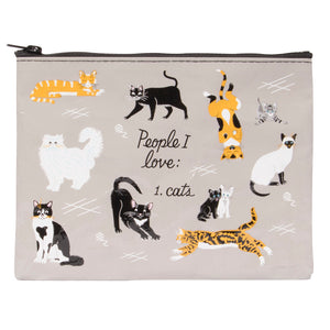 ZIPPER POUCH PEOPLE I LOVE CATS