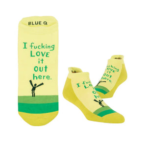 I FUCKING LOVE IT OUT HERE SNEAKER WORKOUT SOCKS S/M 5-9