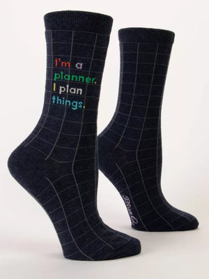 IM A PLANNER I PLAN THINGS SOCKS WOMENS SIZE 5-10