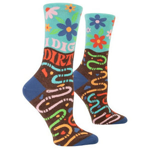 I DIG DIRT SOCKS Women's shoe size 5-10.