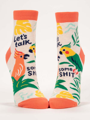 LETS TALK SOME SHIT BIRDS ANKLE SOCKS women's size 5-10.