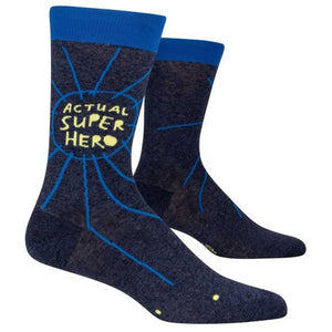 ACTUAL SUPERHERO MENS SOCKS Men's shoe size 7-12.