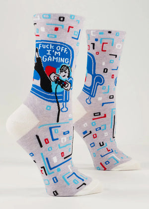 FUCK OFF IM GAMING SOCKS WOMEN SIZE 5-10