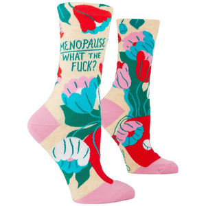 MENOPAUSE WHAT THE FUCK  CREW SOCK WOMENS SIZE 5-10