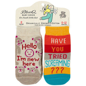 BABY SOCKS NEW/SCREAMING TWO PAIRS