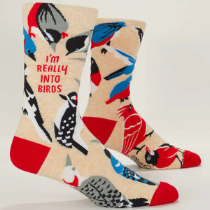 REALLY INTO BIRDS CREW SOCKS MENS size 7-12