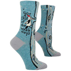 CASE OF THE WEEKDAYS CREW SOCKS WOMENS SIZE 5-10