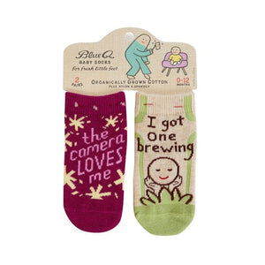 BABY SOCKS CAMERA/BREWING TWO PAIRS
