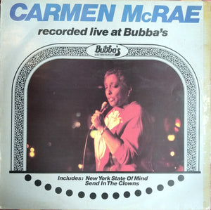 CARMEN MCRAE | RECORDED LIVE AT BUBBAS - STAMPS ON COVER