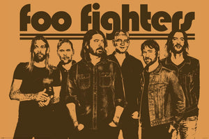 FOO FIGHTERS GROUP BROWN POSTER 490