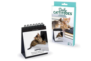 NOVELTY | DAILY CATTITUDES DESKTOP FLIPBOOK MULTI-COLOURED 15.5X10.5X1.5CM