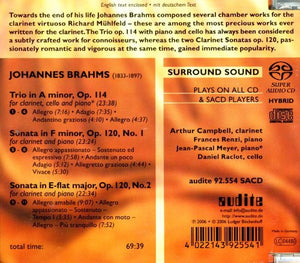 J. BRAHMS^ARTHUR CAMPBELL | CHAMBER MUSIC WITH CLARINET