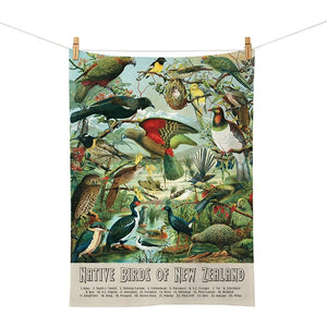 NZ NATIVE BIRDS TEA TOWEL