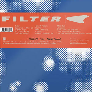 FILTER | TITLE OF RECORD (20TH ANNIVERSARY EDITION) (2LP SET) (VINYL)