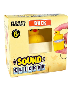 QUACKING DUCK FIDGET CLICKER BAG HANGER SOUND AND LIGHT