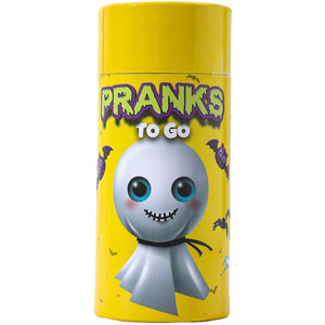 PRANKS TO GO YELLOW TUBE - 3 PRANKS (SQUIRT GUM/ NAIL FINGER /FAKE SPIDERS)