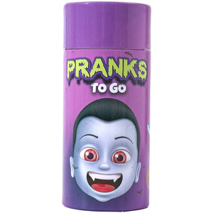 PRANKS TO GO PURPLE TUBE - 3 PRANKS (DOG POO/SQUIRT RING/FAKE COCKROACH)