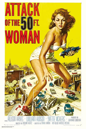 ATTACK OF THE 50 FT WOMAN RETRO MOVIE POSTER 64 RARE