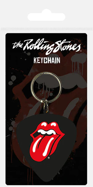 ROLLING STONES PLECTRUM RUBBER KEYCHAIN