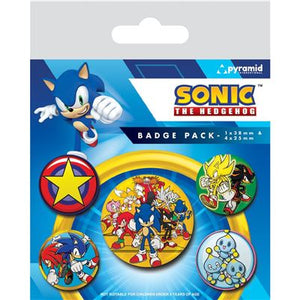 SONIC THE HEDGEHOG BADGE PACK