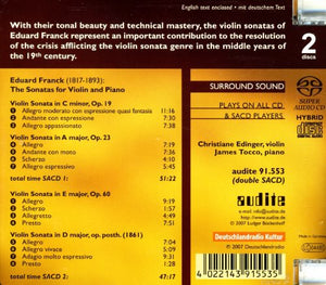 CHRISTIANE EDINGER | SONATAS FOR VIOLIN & PIANO