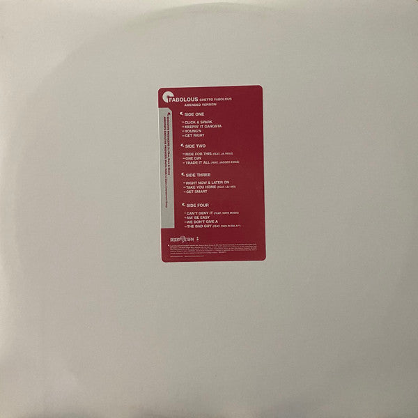 FABOLOUS | GHETTO FABOLOUS 2LP - US PROMO - AMENDED VERSION - GENERIC SLEEVE WITH HYPE STICKER