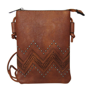 DARK TAN PEARL SHOULDER BAG