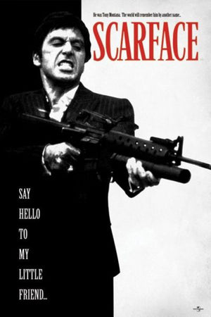 SCARFACE SAY HELLO BLACK AND WHITE POSTER 152
