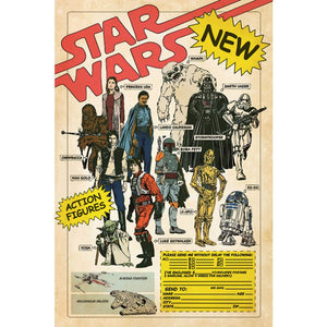 STAR WARS ACTION FIGURES RETRO POSTER 88
