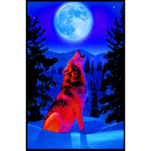 WOLF MOON BLACKLIGHT GLOW POSTER MAXI SIZE (NON FLOCKED) 304