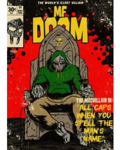 MF DOOM ALL CAPS POSTER MAXI SIZE 2