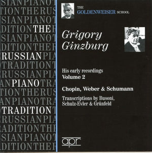 GRIGORI GINZBURG^GRIGORY GINZBURG | RUSSIAN PIANO TRADITION: GOLDENWEISER SCHOOL