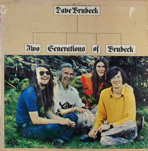 DAVE BRUBECK | TWO GENERATIONS OF BRUBECK - US PROMO - STICKER ON COVER