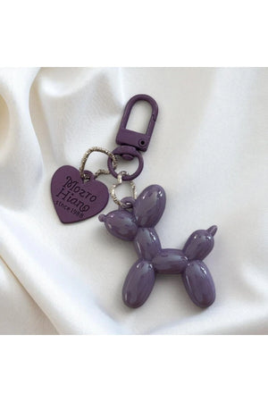 BALLOON DOG IRIDESCENT PURPLE KEYRING