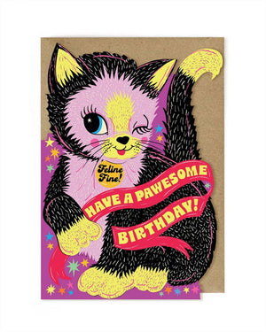 HAVE A PAWESOME BIRTHDAY DIE CUT CARD