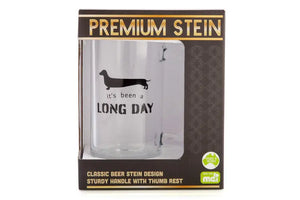 LONG DAY DASCHUND BEER STEIN GLASS