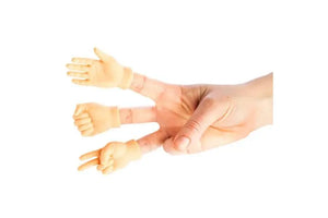 TINY FINGER HANDS SOFT PUPPETS PAPER ROCK SCISSORS ASSORTED