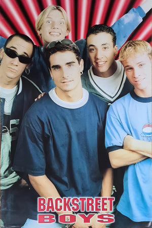 BACKSTREET BOYS RARE POSTER  LAST ONE (PRINTED EARLY 1998, SOME WEAR) 335