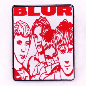 BLUR RED ENAMEL BADGE PIN