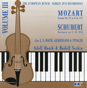 | EUROPEAN BUSCH-SERKIN DUO RECORDINGS 3