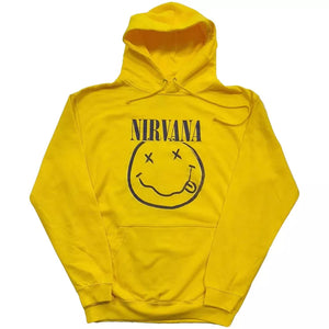 NIRVANA SMILEY NEON YELLOW HOODED SWEATSHIRT