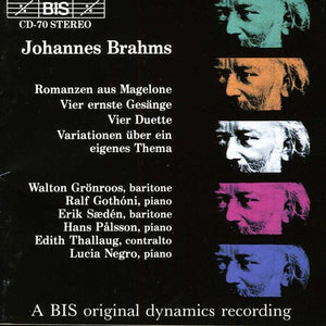 J. BRAHMS | SONGS FROM MAGELONE